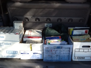 Books in trunk
